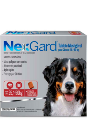 Nexgard GG 6,0g Caes de 25 a 50Kg (1 Comprimido)