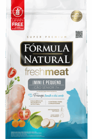 Fórmula Natural Fresh Meat - Cães - Sênior - Porte Pequeno e Mini - Super Premium - Frango, Tomate e Chá Verde (10Kg)