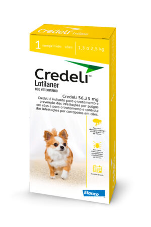Credeli Tab Antipulgas 56.25mg- 1,3 a 2,5Kg- 1 dose