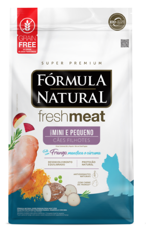 Fórmula Natural Fresh Meat- Cão Filhote- Porte Mini e Pequeno - Frango, Mandioca e Cúrcuma - 2,5Kg