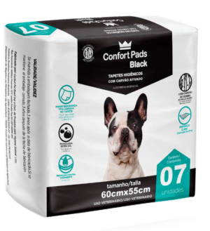 Tapete Higiênico Confort Pads Black - 60x80cm - 30 unidades