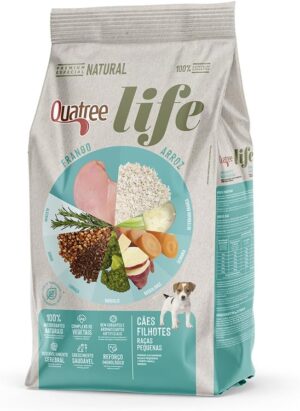 Quatree Life - Cão Filhote - Raças Pequenas - Frango e Arroz (3Kg)
