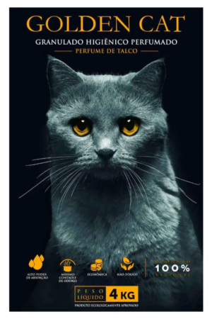 Areia Higiênica Golden Cat - Fardo com 5 unidades de 4kg
