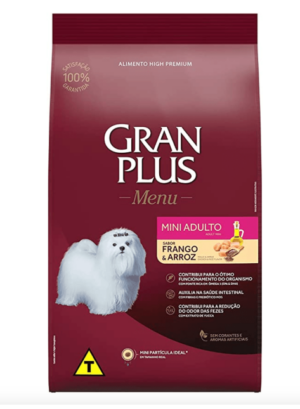 Gran Plus Menu - Cão Adulto - Porte Pequeno e Mini - Frango e Arroz (10,1Kg)