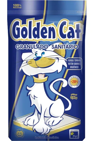 Areia Higiênica Golden Cat - Fardo com 5 unidades de 4kg
