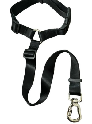 Cinto de Segurança Pet - Nylon Preto 85cm
