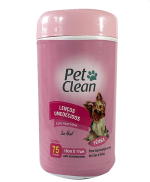 Lenço Umedecido Pet Clean - Fêmea c/75