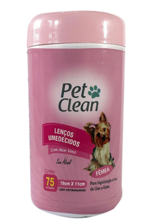 Lenço Umedecido Pet Clean - Fêmea c/75