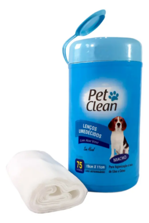 Lenço Umedecido Pet Clean – Macho c/ 75