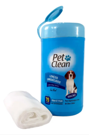 Lenço Umedecido Pet Clean – Macho c/ 75