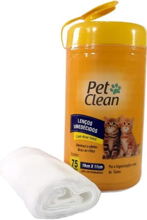Lenço Umedecido Pet Clean – Gatos c/ 75