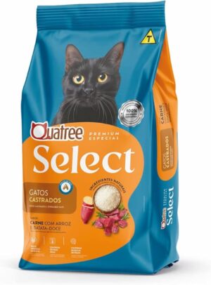 Quatree Select – Gato Castrado – Premium Especial – Carne com arroz e batata doce (10,1kg)