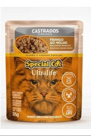 Special Cat Ultralife Sachê – Gato Castrado – Premium Especial – Frango (Caixa com 12 unid. de 85g)