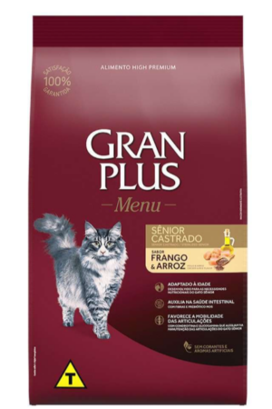 Gran Plus Menu – Gato Castrado – Premium especial – Frango e arroz (10,1kg)