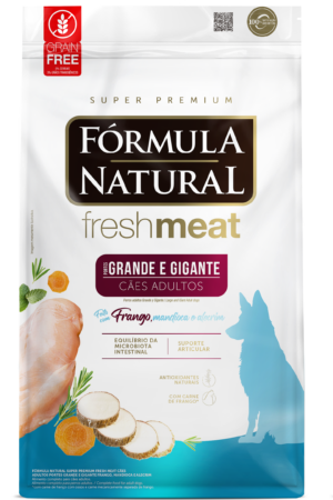 Fórmula Natural Fresh Meat – Cão – Adulto – Porte grande e gigante – Super Premium – Frango, mandioca e alecrim (12kg)