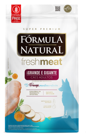 Fórmula Natural Fresh Meat – Cão – Adulto – Porte grande e gigante – Super Premium – Frango, mandioca e alecrim (12kg)