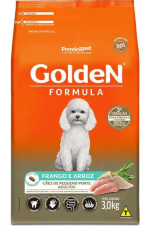 Golden Fórmula – Cão – Adulto – Porte Pequeno (Mini Bits) – Premium Especial – Frango e arroz (10,1kg