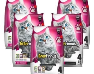 Areia Higiênica Gran Finnus - Fardo com 5 unidades de 4kg