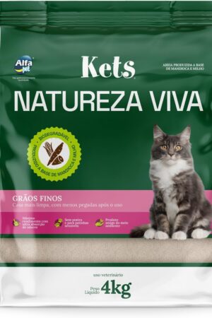 Areia Ketz Natureza Viva - Grãos Finos - 4Kg