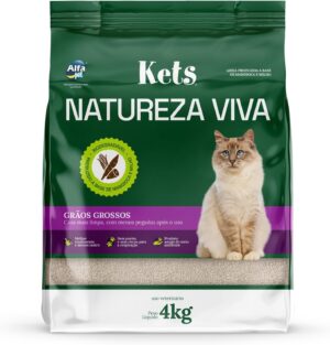 Areia Ketz Natureza Viva - Grãos Grossos - 4Kg