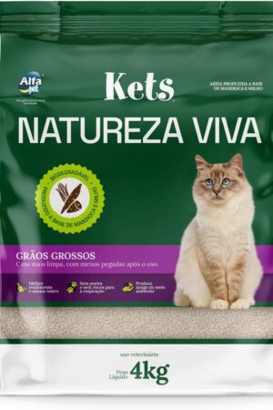 Areia Ketz Natureza Viva - Grãos Grossos - 4Kg