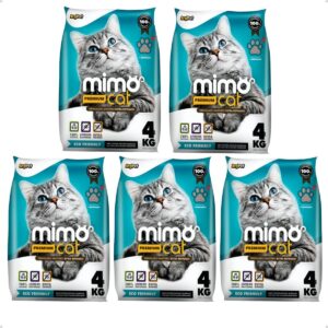 Areia Higiênica Mimo Cat - Fardo com 5 unidades de 4kg