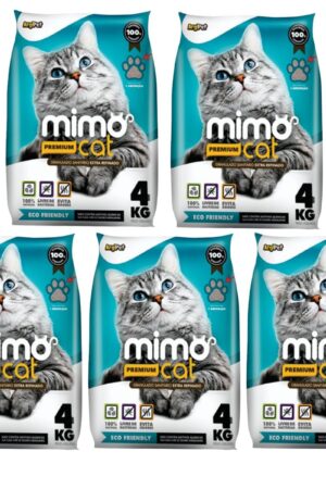 Areia Higiênica Mimo Cat - Fardo com 5 unidades de 4kg