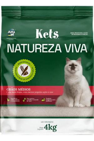 Areia Ketz Natureza Viva - Grãos Médios - 4Kg
