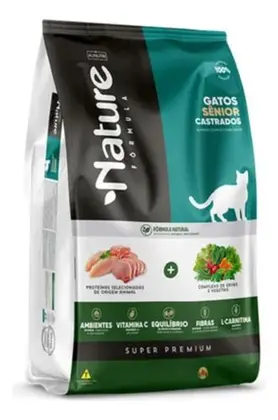 Nature Fórmula – Gato Adulto Sênior 7+ Castrado – Super Premium (10,1kg)