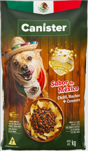 Canister Sabores da Torcida - Cão - Adulto - Porte Médio e Pequeno – Chili e Nachos (15kg)