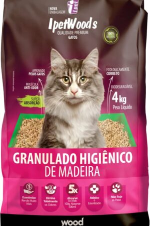 Granulado Higiênico de Madeira Ipet Woods (4Kg)