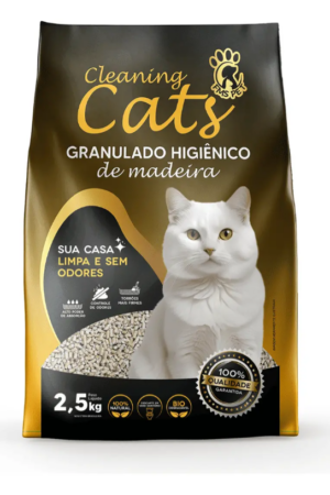 Granulado Higiênico de Madeira Cleaning Cats (2,5Kg)