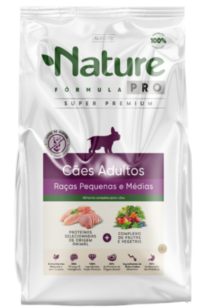 Nature Fórmula Pró – Cão – Adulto – Porte pequeno e médio – Super Premium (10kg)
