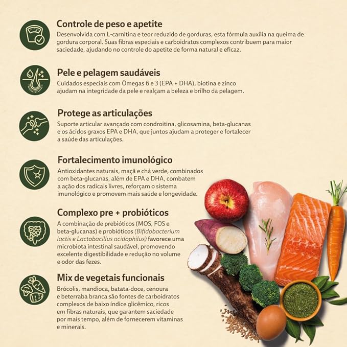 Quatree Supreme Light Castrado - Cão - Adulto Raça Média e Grande - Super Premium - Frango e Salmão com Brócolis e Batata-Doce (15kg) - Imagem 5