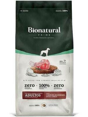 Bionatural Prime - Cão - Adulto - Porte Grande e Gigante - Super Premium - Cordeiro (15kg)