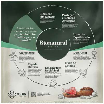 Bionatural Prime - Cão - Adulto - Porte Pequeno - Super Premium - Cordeiro (15kg) - Imagem 5